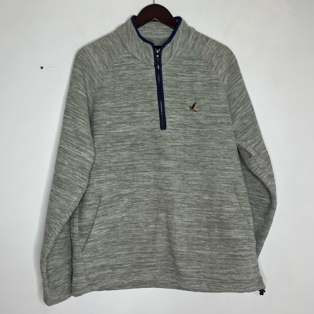 Bonobos Size Large Grey Fleece 1/4 Zip Pullover